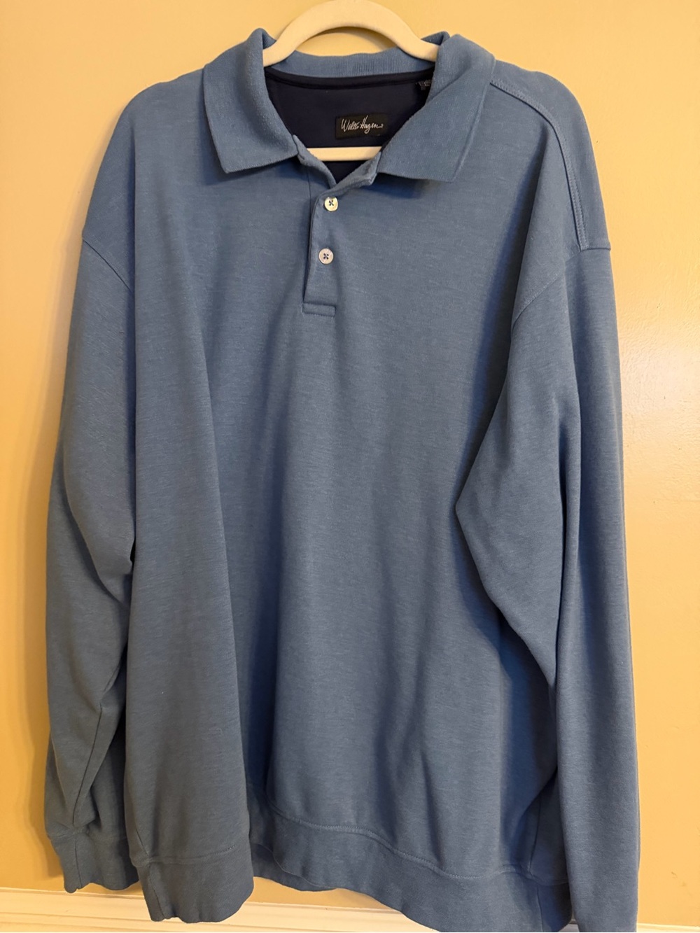 Walter Hagen Men's Long-Sleeve Polo in Light Blue